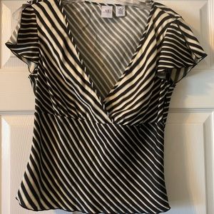 Armani Exchange Silk Black Blouse Top Shirt M.